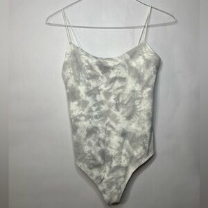 Abercrombie & Fitch Soft AF Gray Tie-Dye Bodysuit Size Large NWT